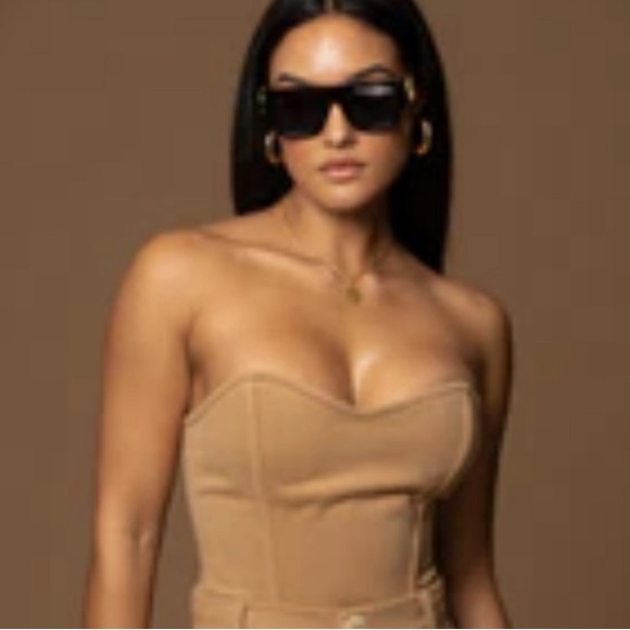 JLUXLABEL Tops - Camel Corset